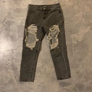 Momokrom straight leg distressed jeans